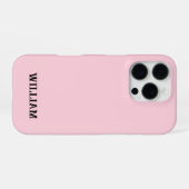 Coque iPhone 16 Pro Personalized Pastel Pink iPhone Case with Custom (Verso Horizontal)