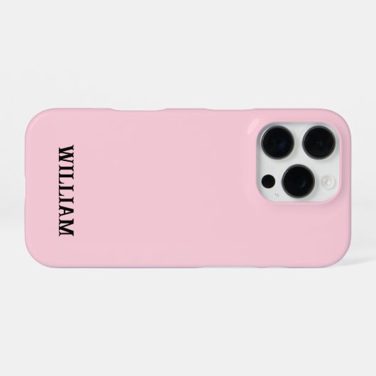 Coque iPhone 16 Pro Personalized Pastel Pink iPhone Case with Custom (Verso Horizontal)