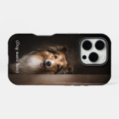 Coque iPhone 16 Pro Personalized Sable Sheltie Portrait (Verso Horizontal)