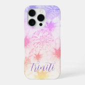 Coque iPhone 16 Pro Personalized Soft Cotton Candy Floral (Verso)