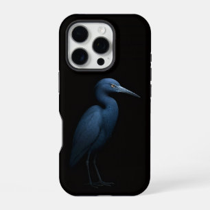 Coque iPhone 16 Pro Petit Héron bleu Black 4 Luxe iPhone 16 Pro
