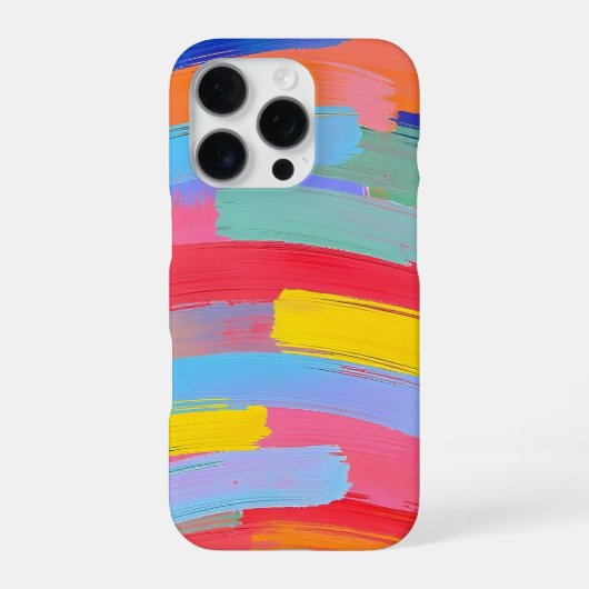 Coque iPhone 16 Pro Pinceau abstrait (Verso)