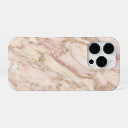 Coque iPhone 16 Pro pink and gold marble (Verso Horizontal)
