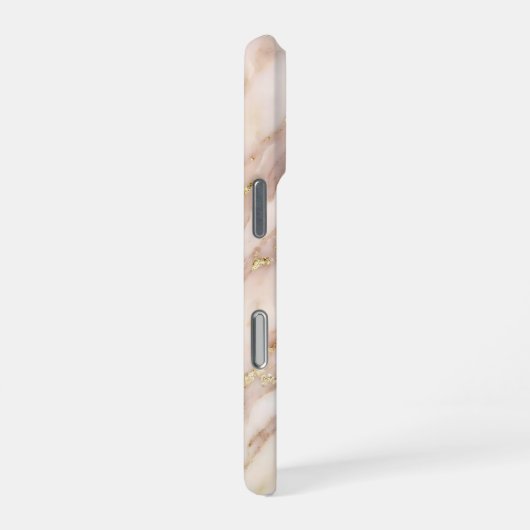 Coque iPhone 16 Pro pink and gold marble (Côté droit)
