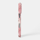 Coque iPhone 16 Pro Pink cherry blossom monogram (Côté droit)