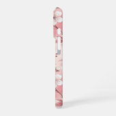 Coque iPhone 16 Pro Pink cherry blossom monogram (Côté gauche)