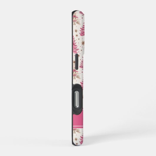 Coque iPhone 16 Pro Pink Christmas Tree Phone Case | Personalized (Côté droit)