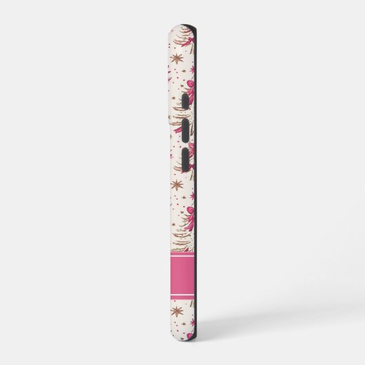 Coque iPhone 16 Pro Pink Christmas Tree Phone Case | Personalized (Côté gauche)
