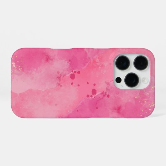 Coque iPhone 16 Pro Pink Watercolor Linktree | (Verso Horizontal)