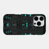 Coque iPhone 16 Pro PixelArt TechGear rétro-futuriste (Verso Horizontal)