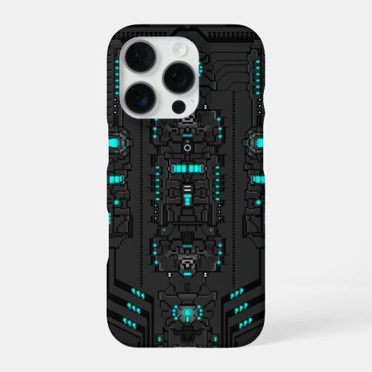 Coque iPhone 16 Pro PixelArt TechGear rétro-futuriste (Verso)