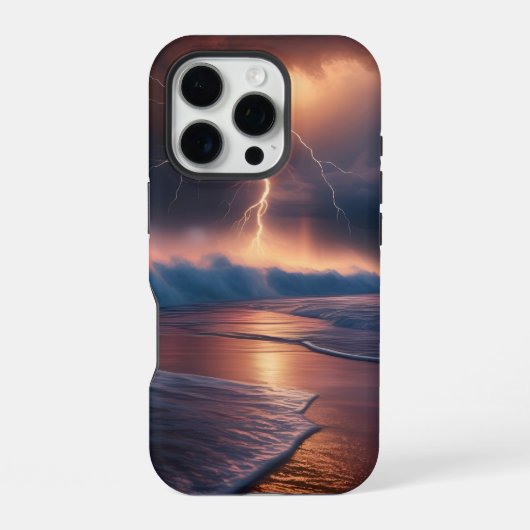 Coque iPhone 16 Pro Plage de la foudre deux (Verso)