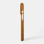 Coque iPhone 16 Pro Planche de surf en bois faux Koa Nalu Lua (Côté gauche)