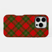 Coque iPhone 16 Pro Plaque vert rouge de tartan MacGregor (Verso Horizontal)