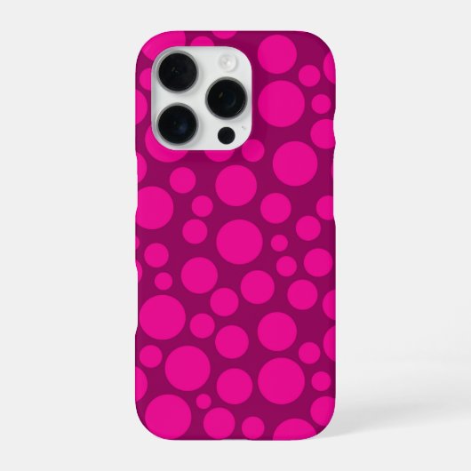 Coque iPhone 16 Pro Pois rose Crimson (Verso)