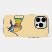 Coque iPhone 16 Pro Poisson perroquet - Conception abstraite - Découpé (Verso Horizontal)