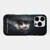 Coque iPhone 16 Pro Portrait personnalisé d'Aussie Blue Merle (Verso Horizontal)