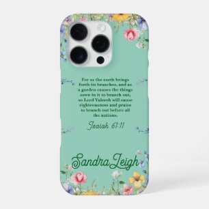 Coque iPhone 16 Pro Psaume des fleurs sauvages du printemps 92:13 Écri