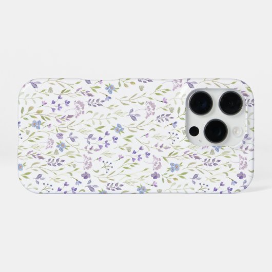 Coque iPhone 16 Pro Purple Wildflower (Verso Horizontal)
