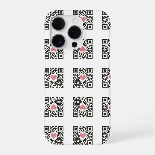Coque iPhone 16 Pro QR Love Code (Verso)