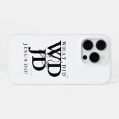 Coque iPhone 16 Pro Que fit Jésus ? (Verso Horizontal)