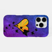Coque iPhone 16 Pro Rainbow heart and Butterfly (Verso Horizontal)