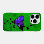 Coque iPhone 16 Pro Rainbow heart and Butterfly (Verso Horizontal)