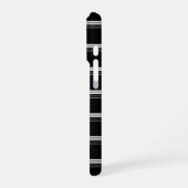 Coque iPhone 16 Pro Rayé noir blanc chic  (Côté gauche)