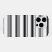 Coque iPhone 16 Pro Rayures blanches noires modernes (Verso Horizontal)