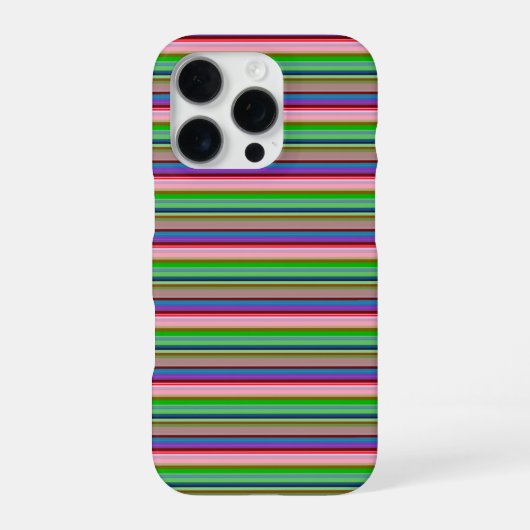 Coque iPhone 16 Pro Rayures colorées chaudes (Verso)