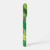 Coque iPhone 16 Pro Rayures de note de musique Verts (Côté droit)