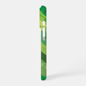 Coque iPhone 16 Pro Rayures de note de musique Verts (Côté gauche)