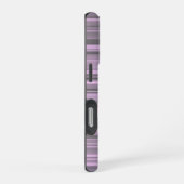 Coque iPhone 16 Pro Rayures Gris Violet (Côté droit)