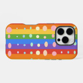 COQUE iPhone 16 PRO RAYURES POINT RAINBOW (Verso Horizontal)