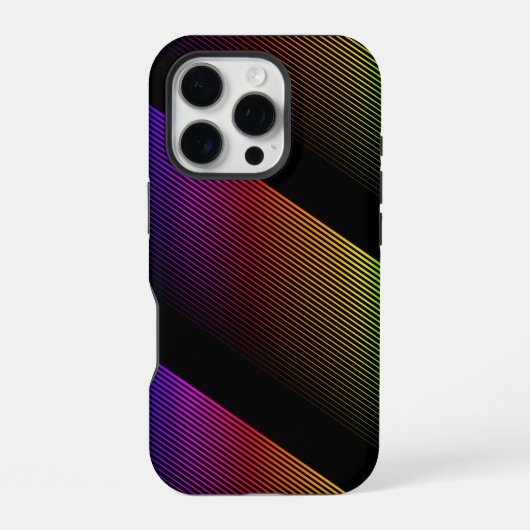 Coque iPhone 16 Pro Rayures Prismatiques (Verso)