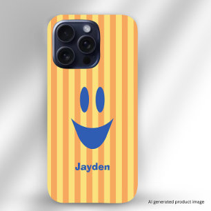 Coque iPhone 16 Pro Rayures Vives Sourire Drôle
