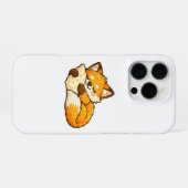 Coque iPhone 16 Pro Renard Mignon Endormi au Lit (Verso Horizontal)