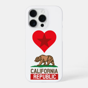Coque iPhone 16 Pro RÉPUBLIQUE DE CALIFORNIE Etat Drapeau Amour