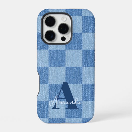 Coque iPhone 16 Pro Retro À damiers Fade (Verso)
