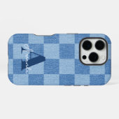 Coque iPhone 16 Pro Retro À damiers Fade (Verso Horizontal)
