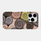 Coque iPhone 16 Pro Rétro, abstrait, spirales (Verso Horizontal)