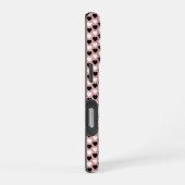 Coque iPhone 16 Pro Retro Hearts Pink Black & White (Côté droit)