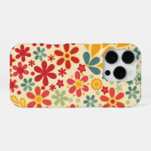 Coque iPhone 16 Pro Retro. Motifs floraux (Verso Horizontal)