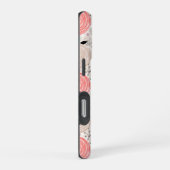 Coque iPhone 16 Pro Rétro, roses (Côté droit)
