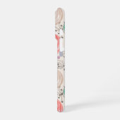 Coque iPhone 16 Pro Rétro, roses (Côté gauche)