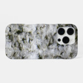 Coque iPhone 16 Pro Roche blanche en granit (Verso Horizontal)