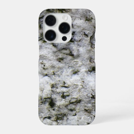 Coque iPhone 16 Pro Roche blanche granitique (Verso)
