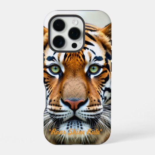 Coque iPhone 16 Pro "Roi de la Jungle Doré" (Verso)