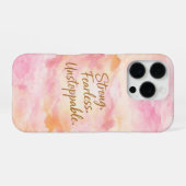Coque iPhone 16 Pro Rose Chic Fille Motivationnel (Verso Horizontal)
