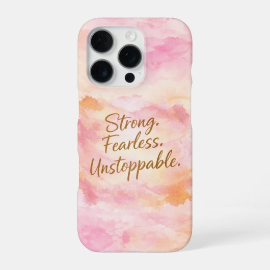 Coque iPhone 16 Pro Rose Chic Fille Motivationnel (Verso)
